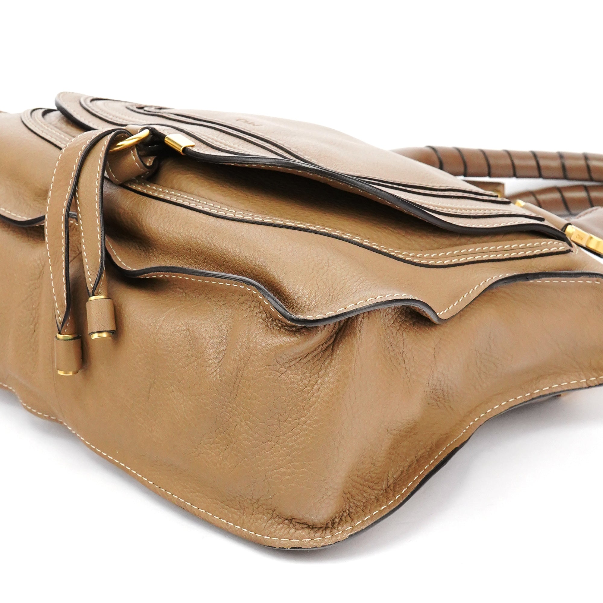 Light Brown Leather Marcie Shoulder Bag