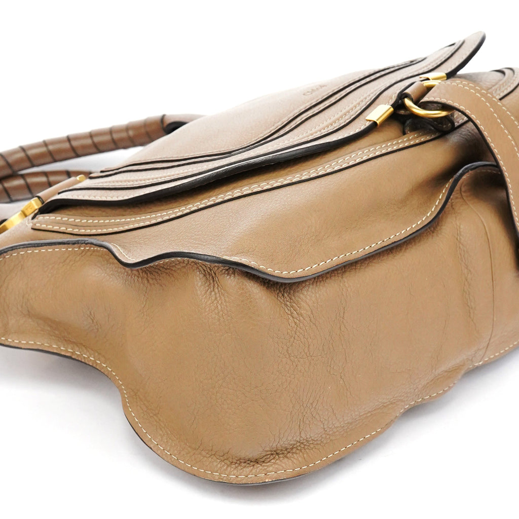 Light Brown Leather Marcie Shoulder Bag