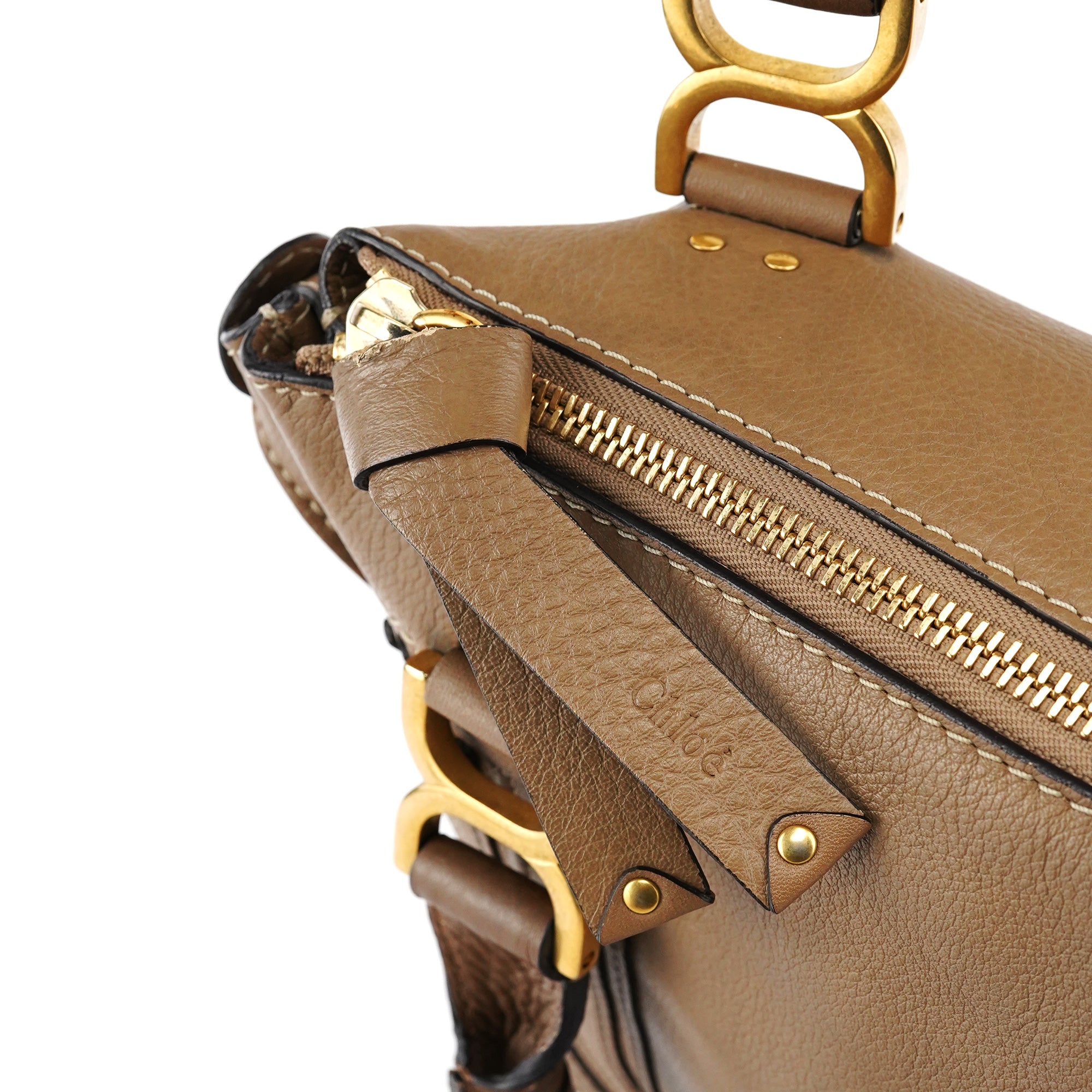 Light Brown Leather Marcie Shoulder Bag