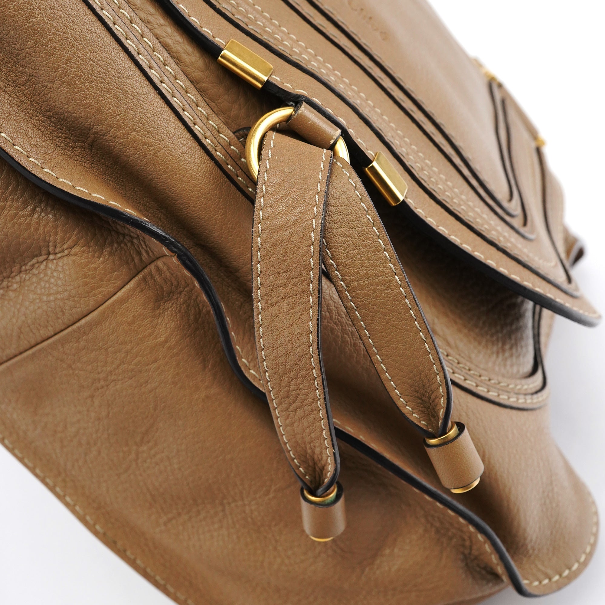 Light Brown Leather Marcie Shoulder Bag