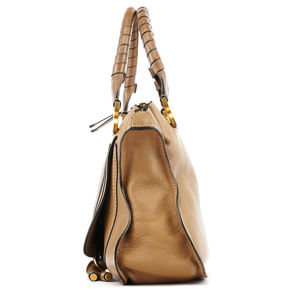 Light Brown Leather Marcie Shoulder Bag