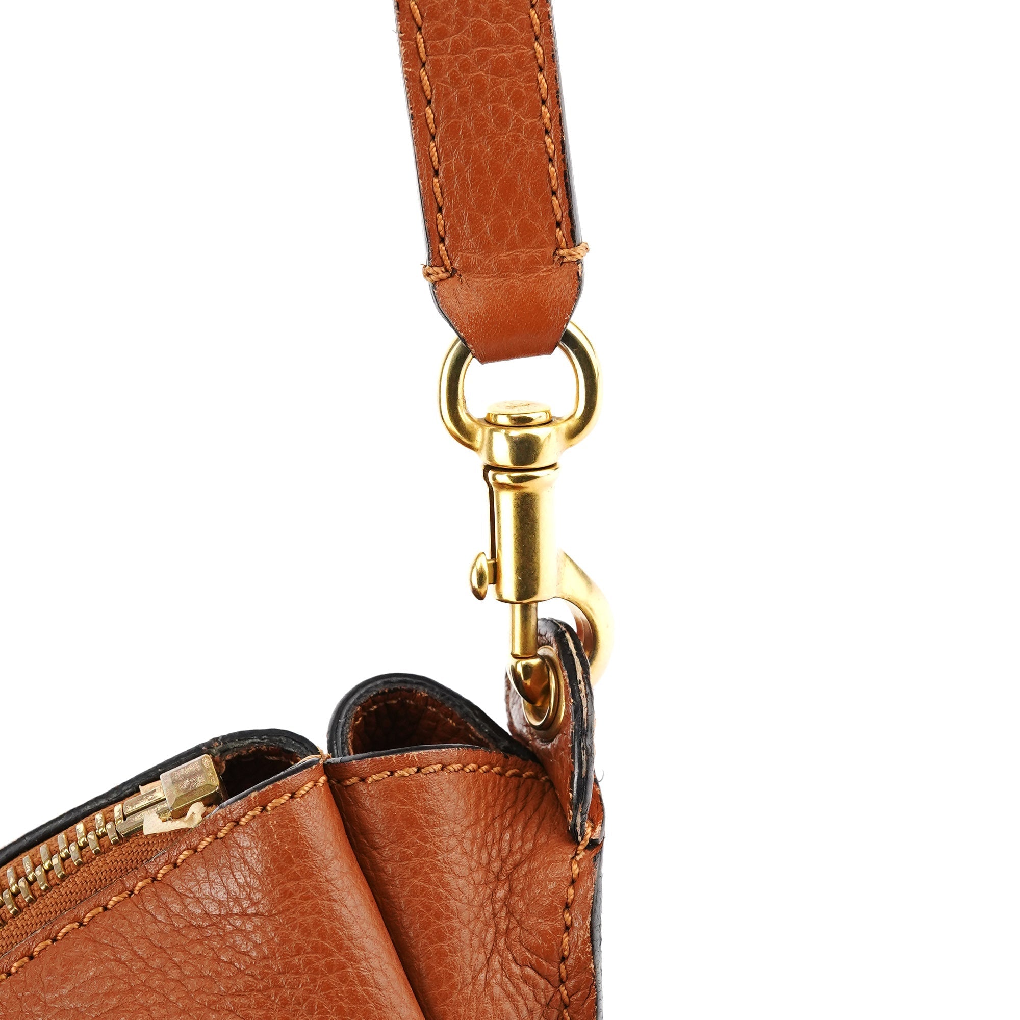 Light Brown Leather Marcie Shoulder Bag