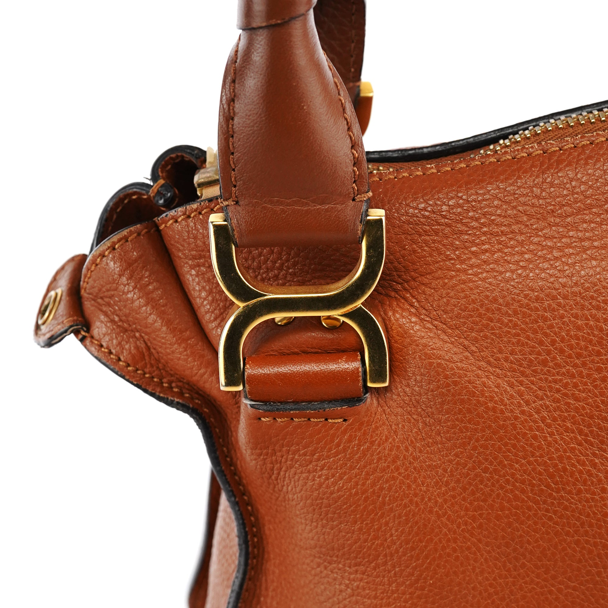 Light Brown Leather Marcie Shoulder Bag