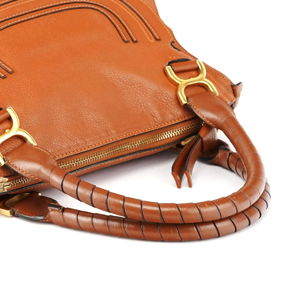 Light Brown Leather Marcie Shoulder Bag