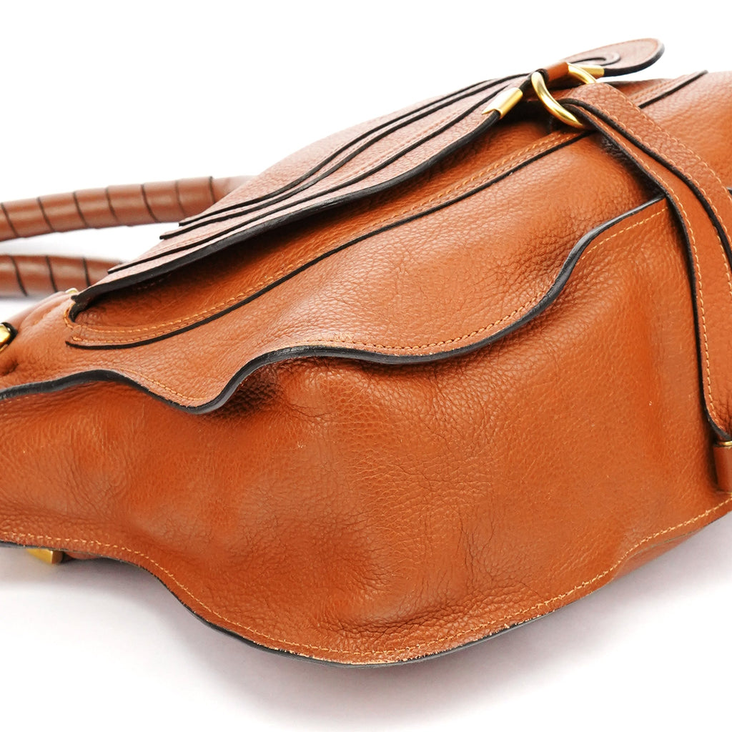 Light Brown Leather Marcie Shoulder Bag