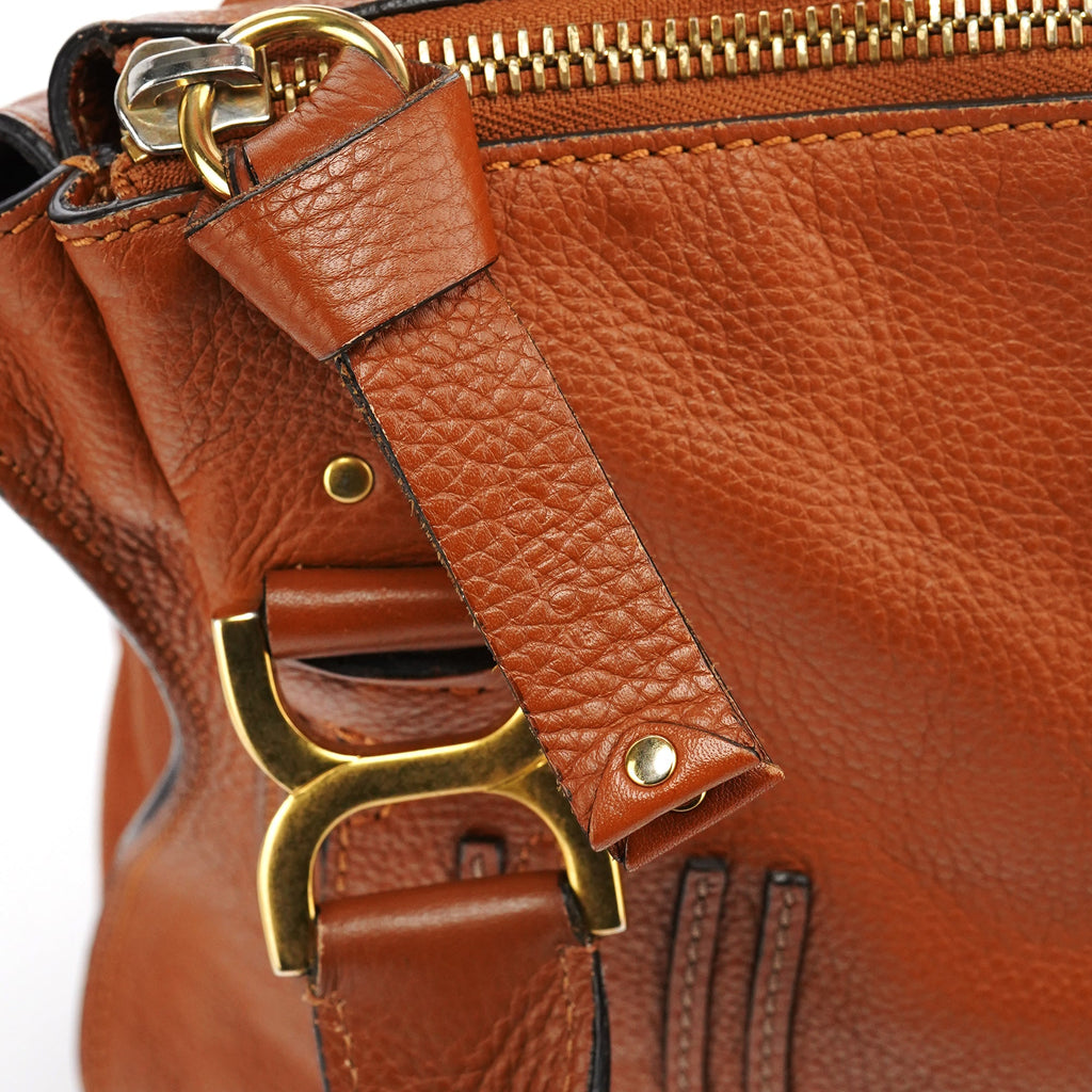 Light Brown Leather Marcie Shoulder Bag