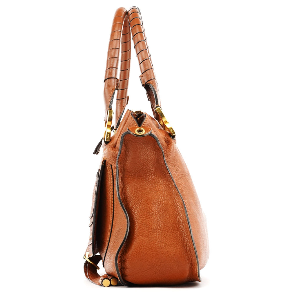 Light Brown Leather Marcie Shoulder Bag