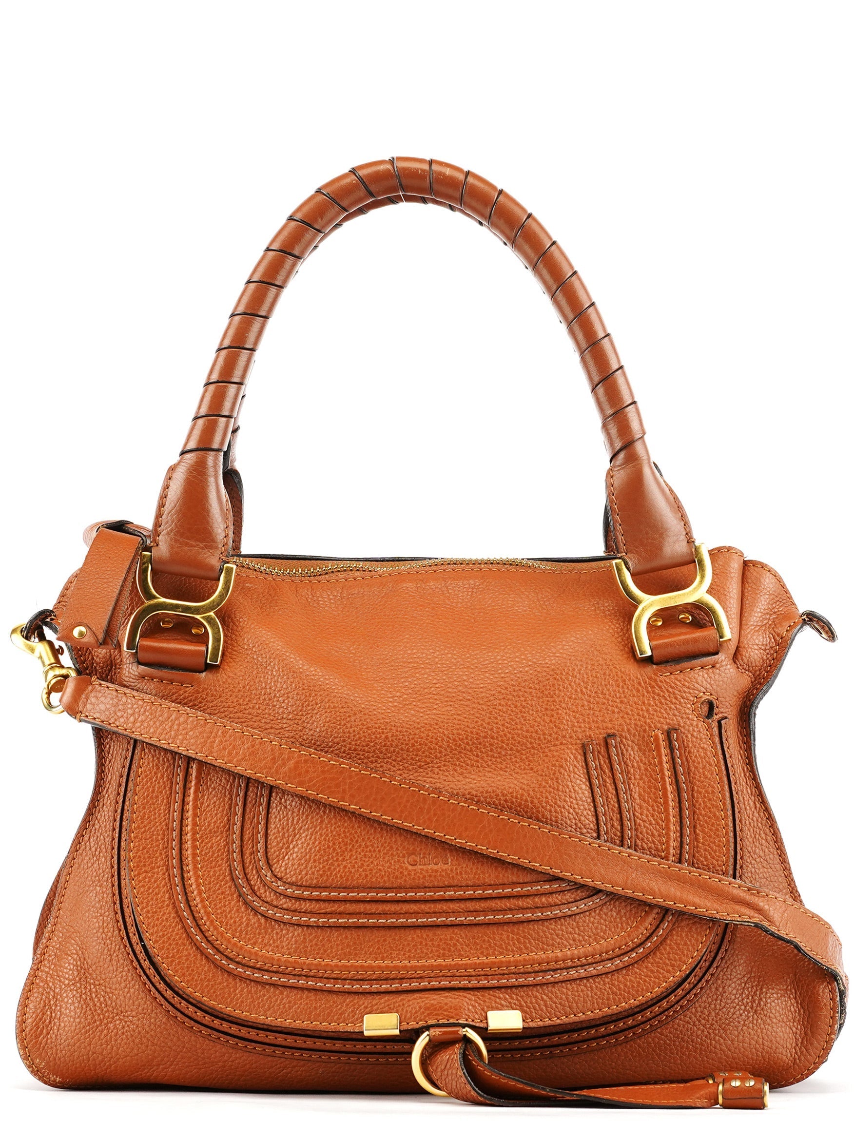 Light Brown Leather Marcie Shoulder Bag