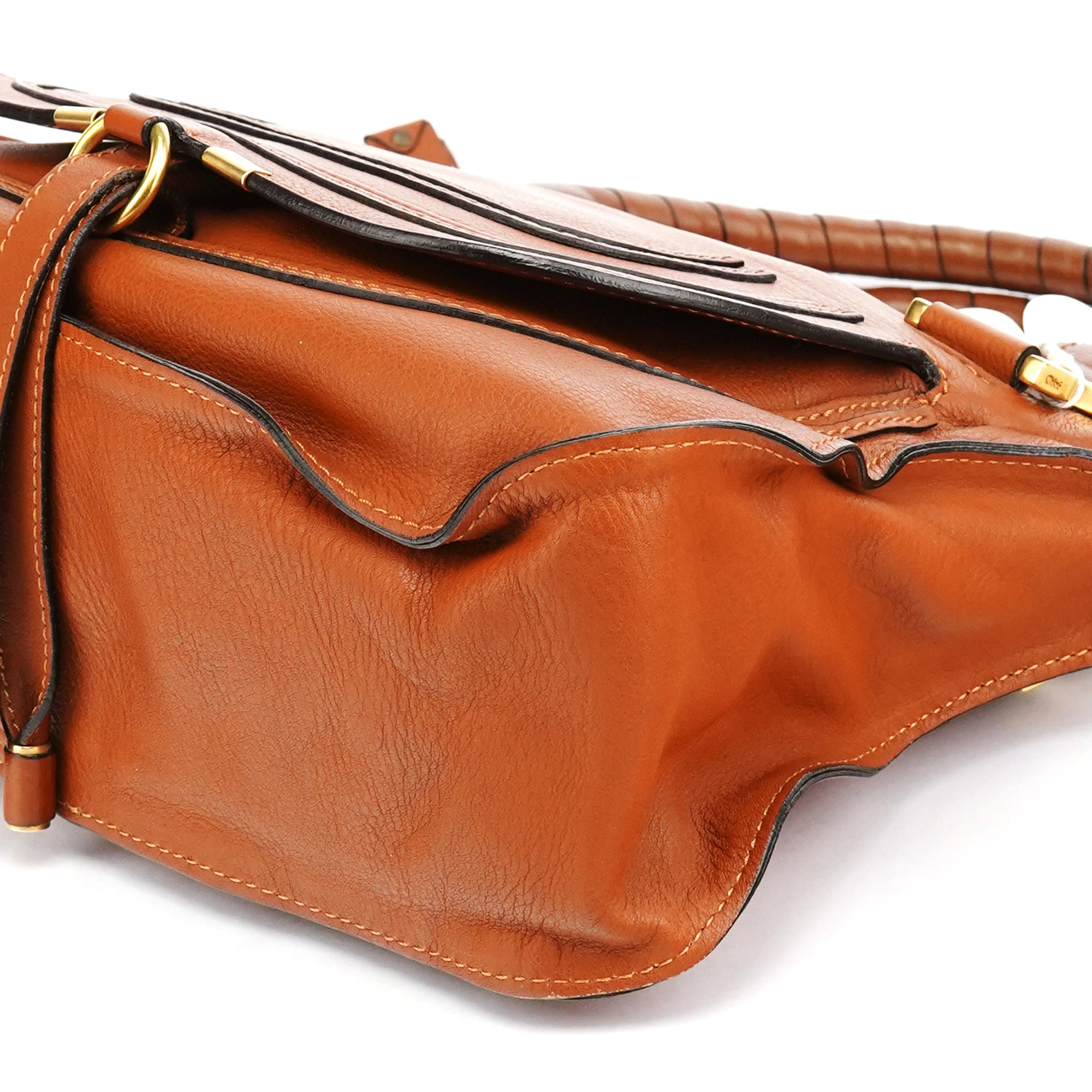 Light Brown Leather Marcie Shoulder Bag
