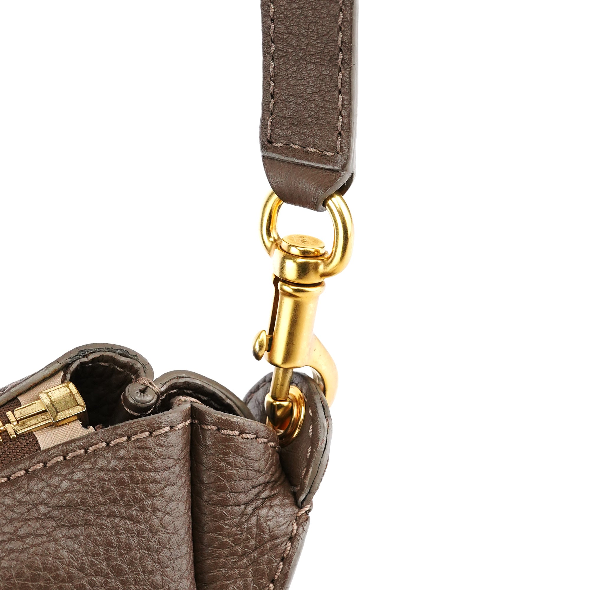 Light Brown Leather Marcie Shoulder Bag