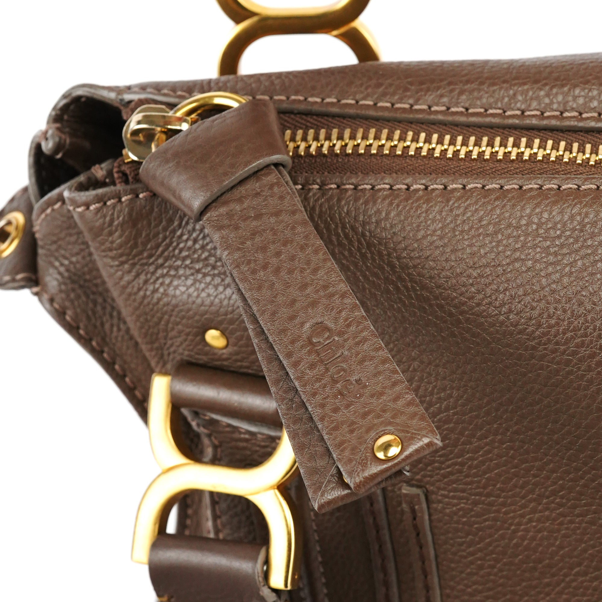 Light Brown Leather Marcie Shoulder Bag