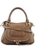 Light Brown Leather Marcie Shoulder Bag