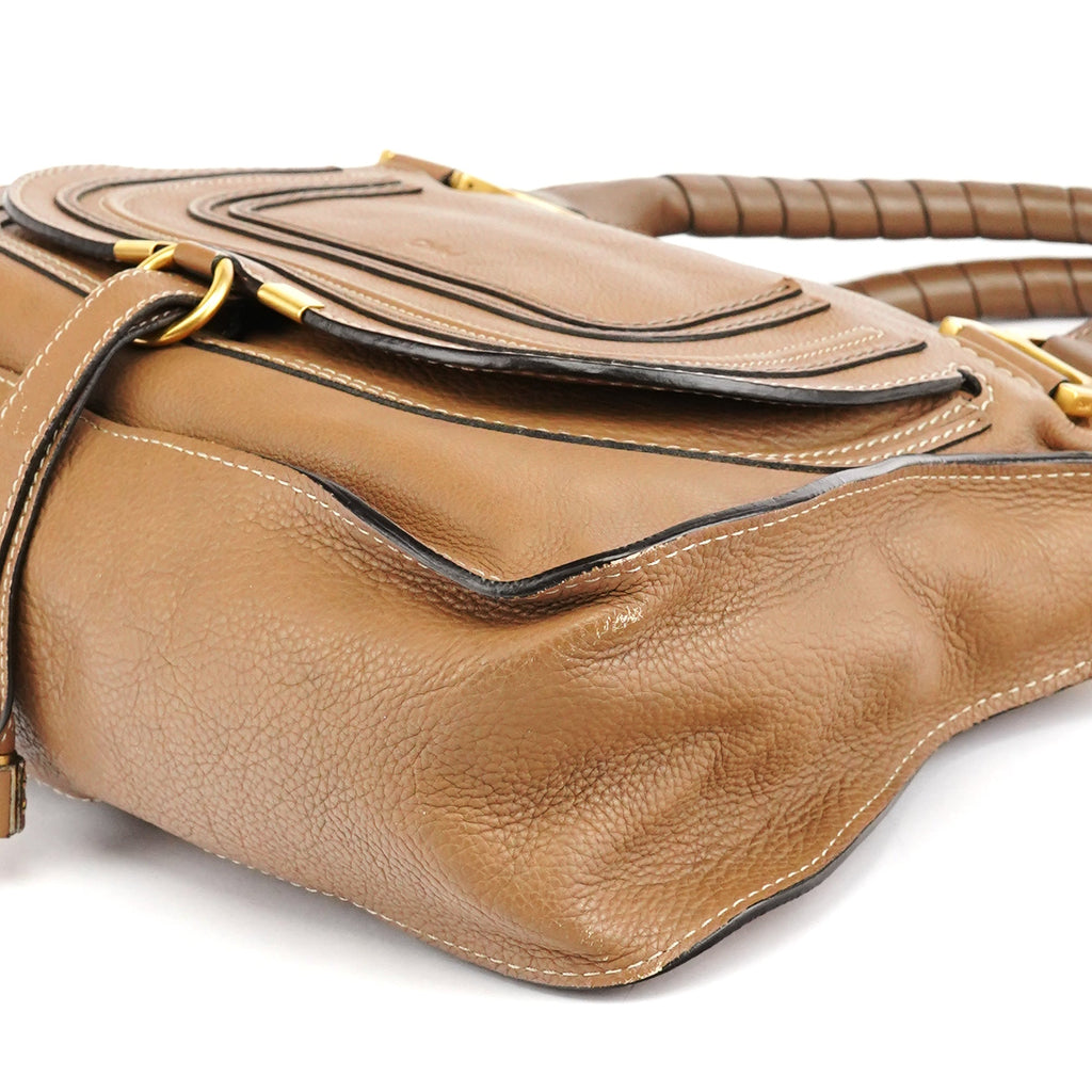 Light Brown Leather Marcie Shoulder Bag
