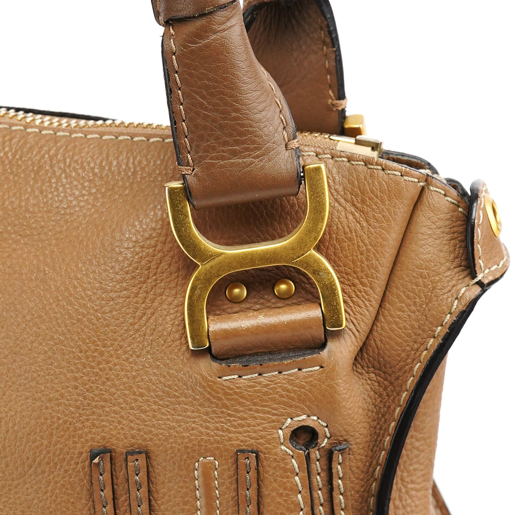 Light Brown Leather Marcie Shoulder Bag