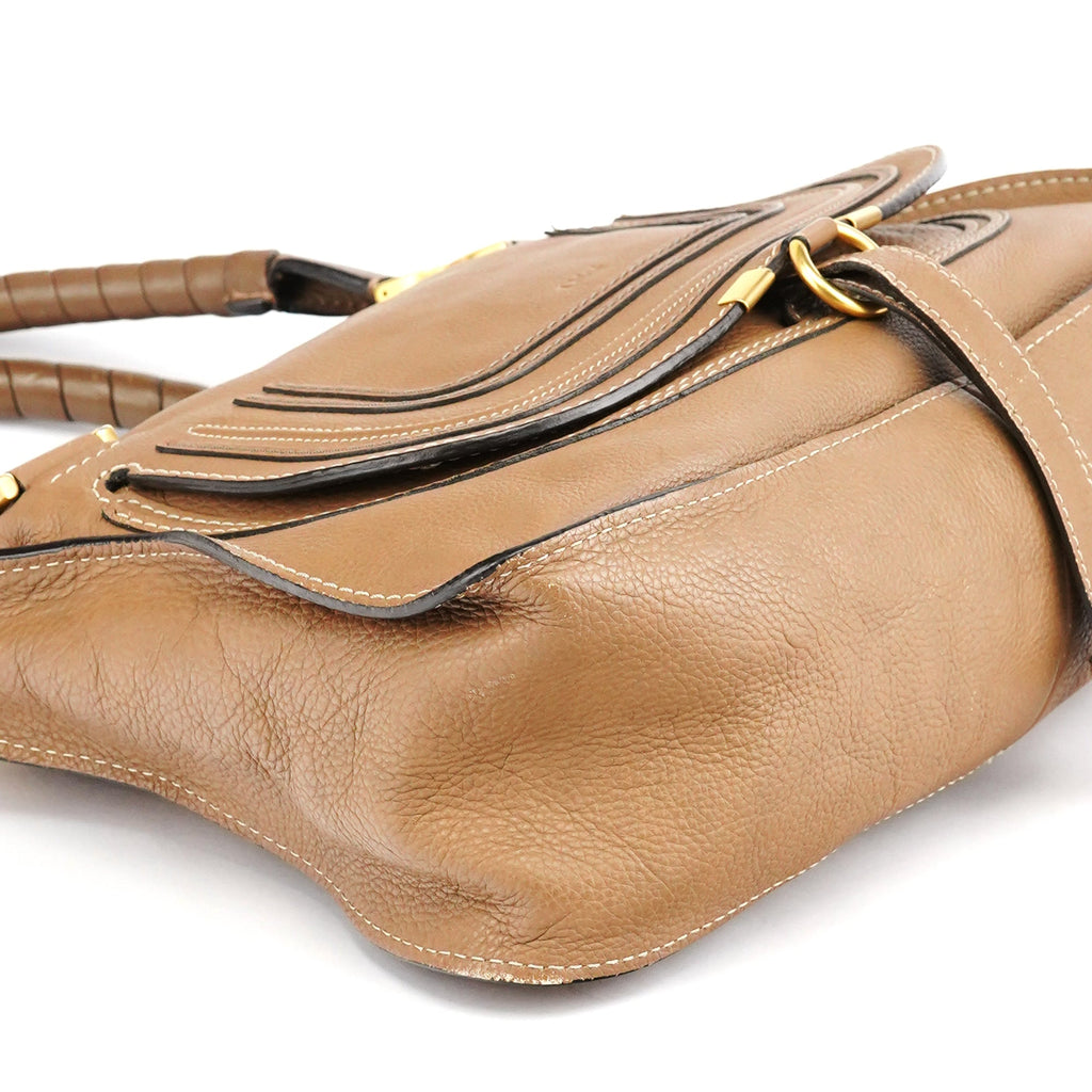 Light Brown Leather Marcie Shoulder Bag