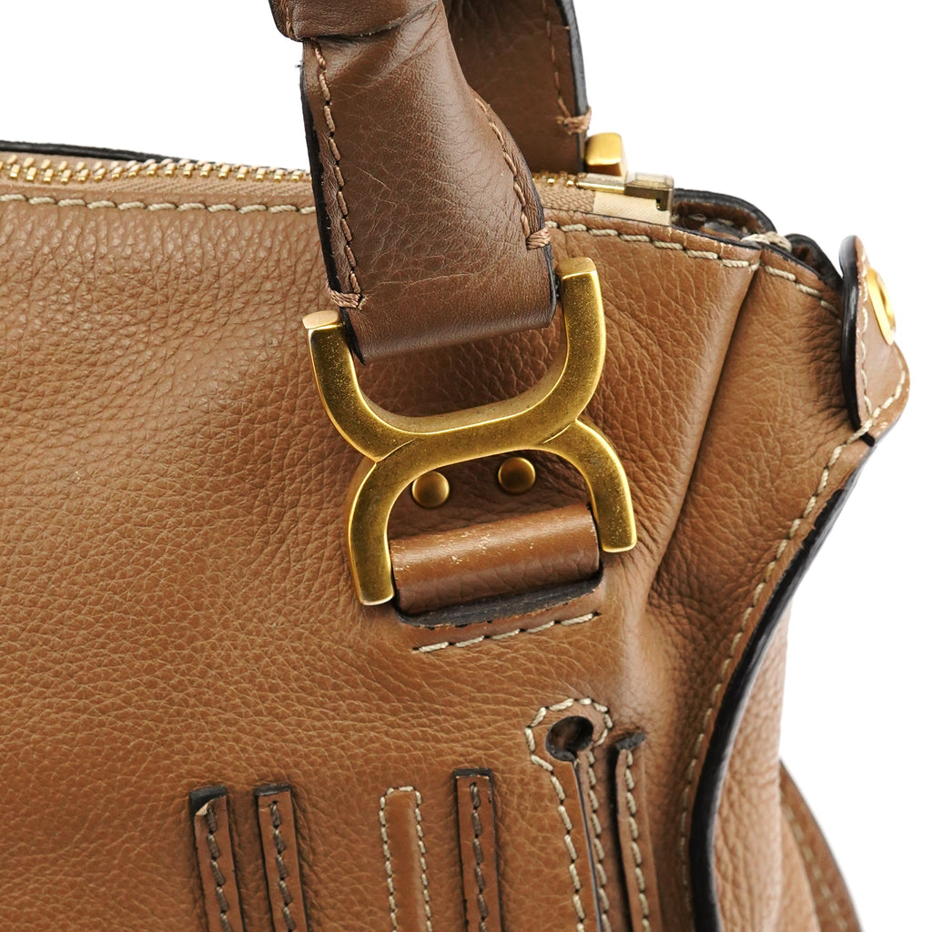 Light Brown Leather Marcie Shoulder Bag