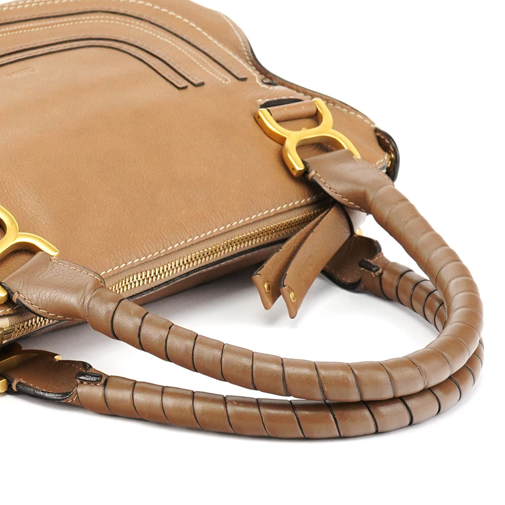 Light Brown Leather Marcie Shoulder Bag