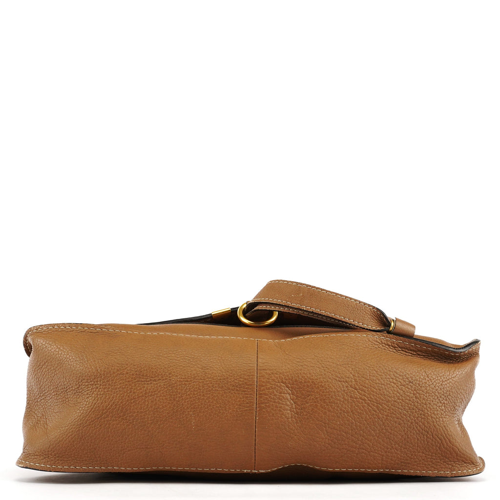 Light Brown Leather Marcie Shoulder Bag
