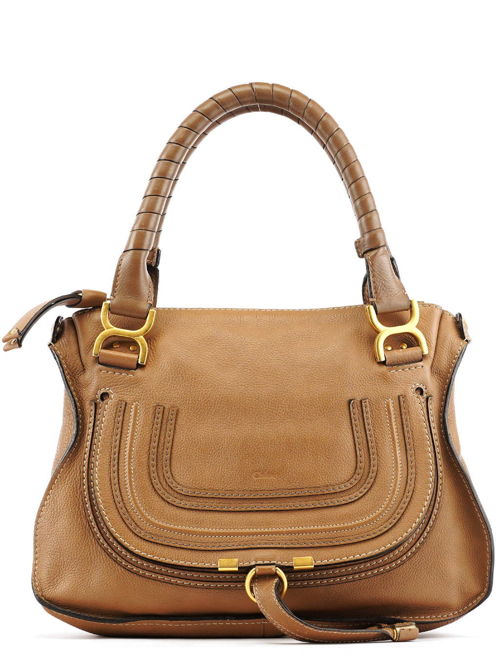 Light Brown Leather Marcie Shoulder Bag