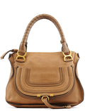 Light Brown Leather Marcie Shoulder Bag