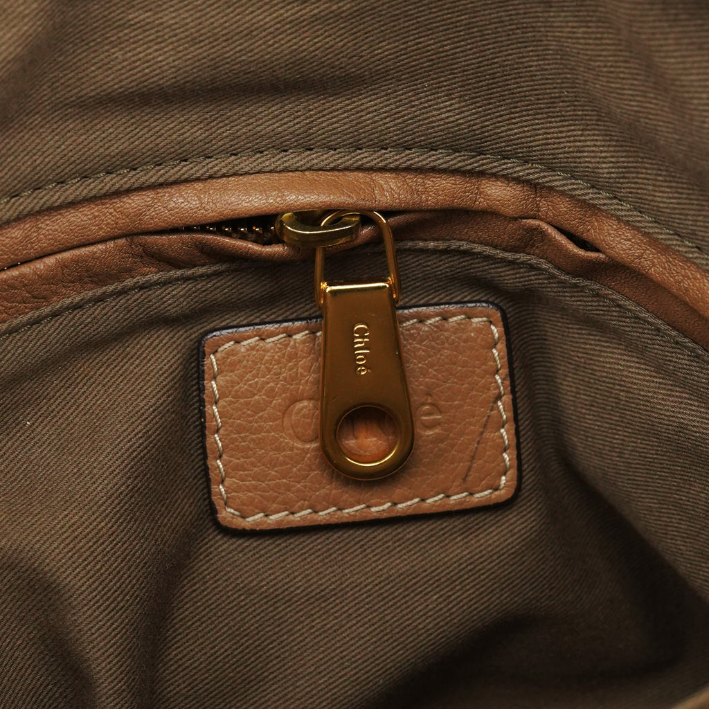 Light Brown Leather Marcie Shoulder Bag