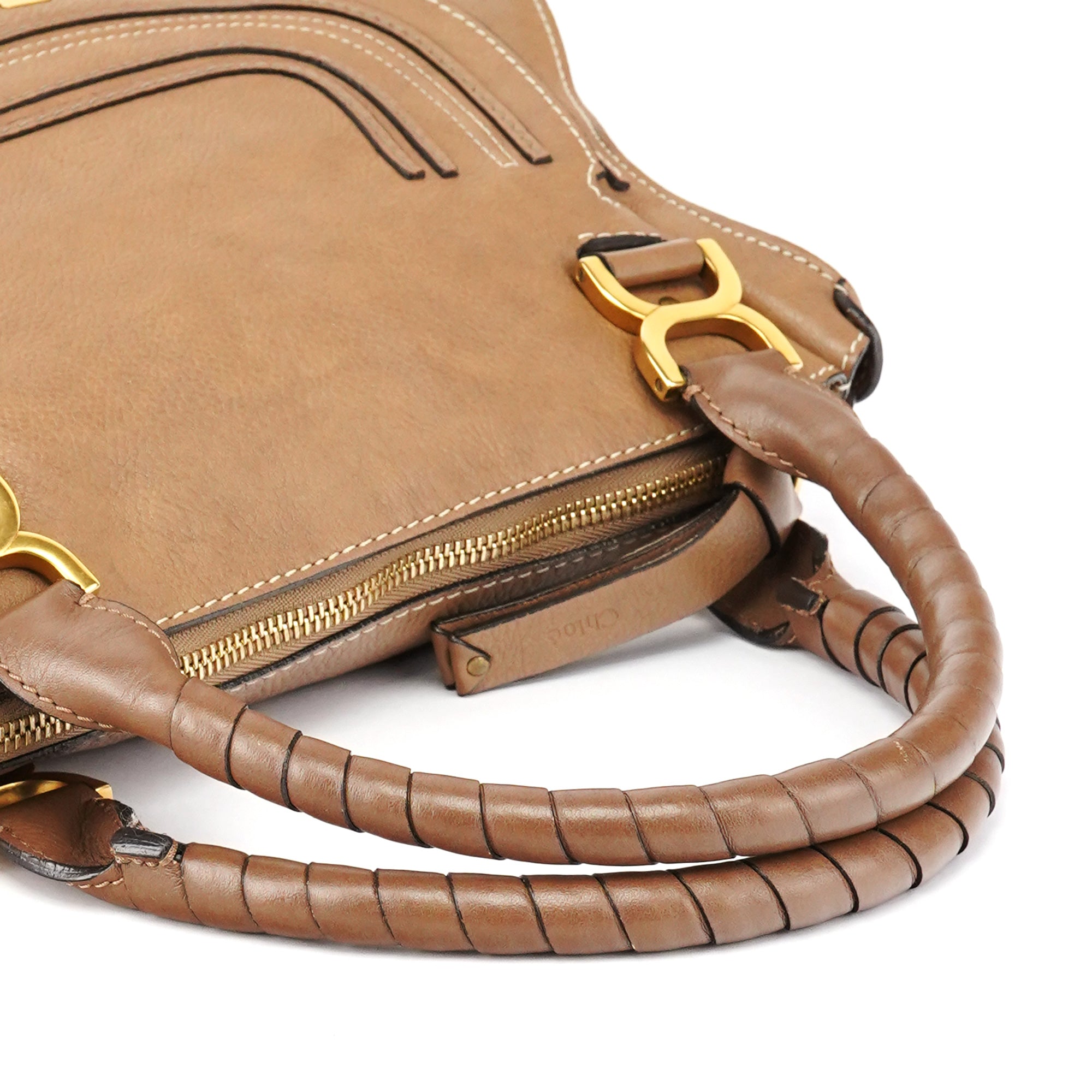 Light Brown Leather Marcie Shoulder Bag