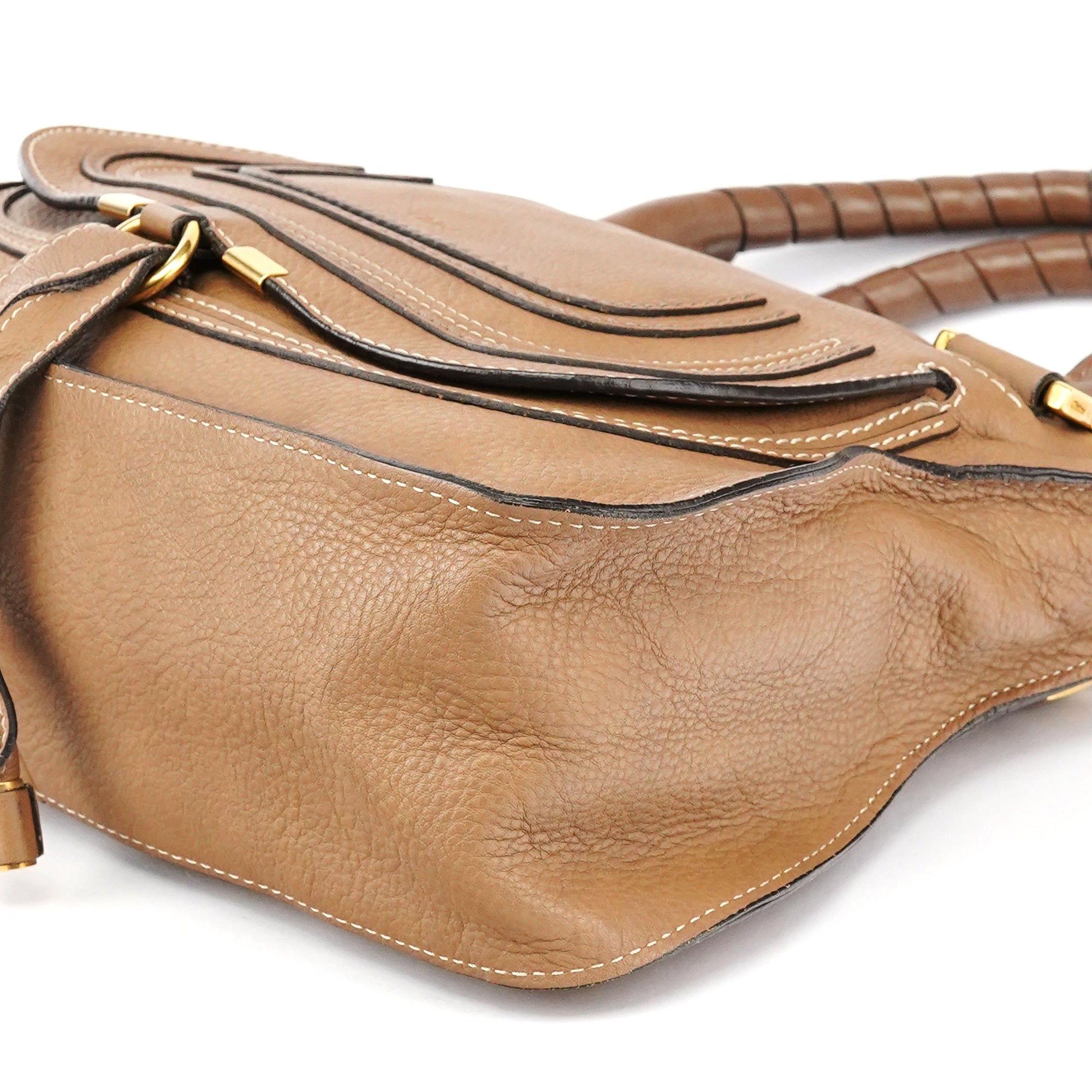 Light Brown Leather Marcie Shoulder Bag