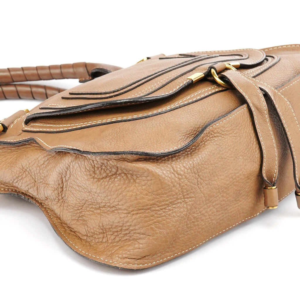Light Brown Leather Marcie Shoulder Bag