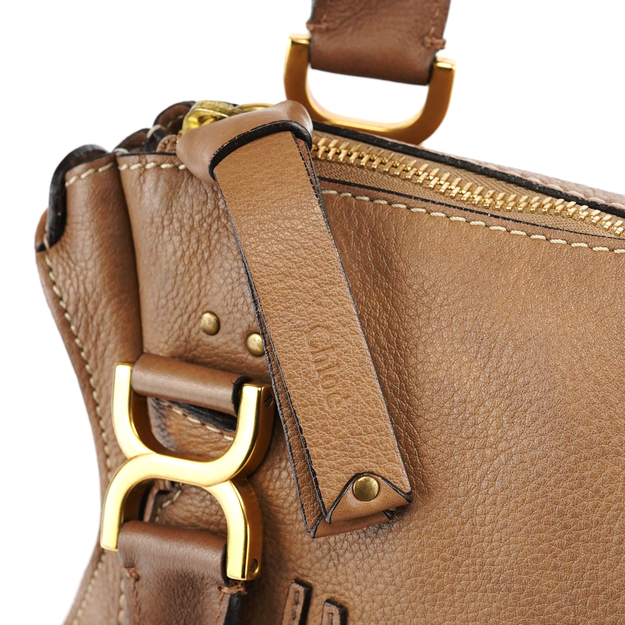 Light Brown Leather Marcie Shoulder Bag