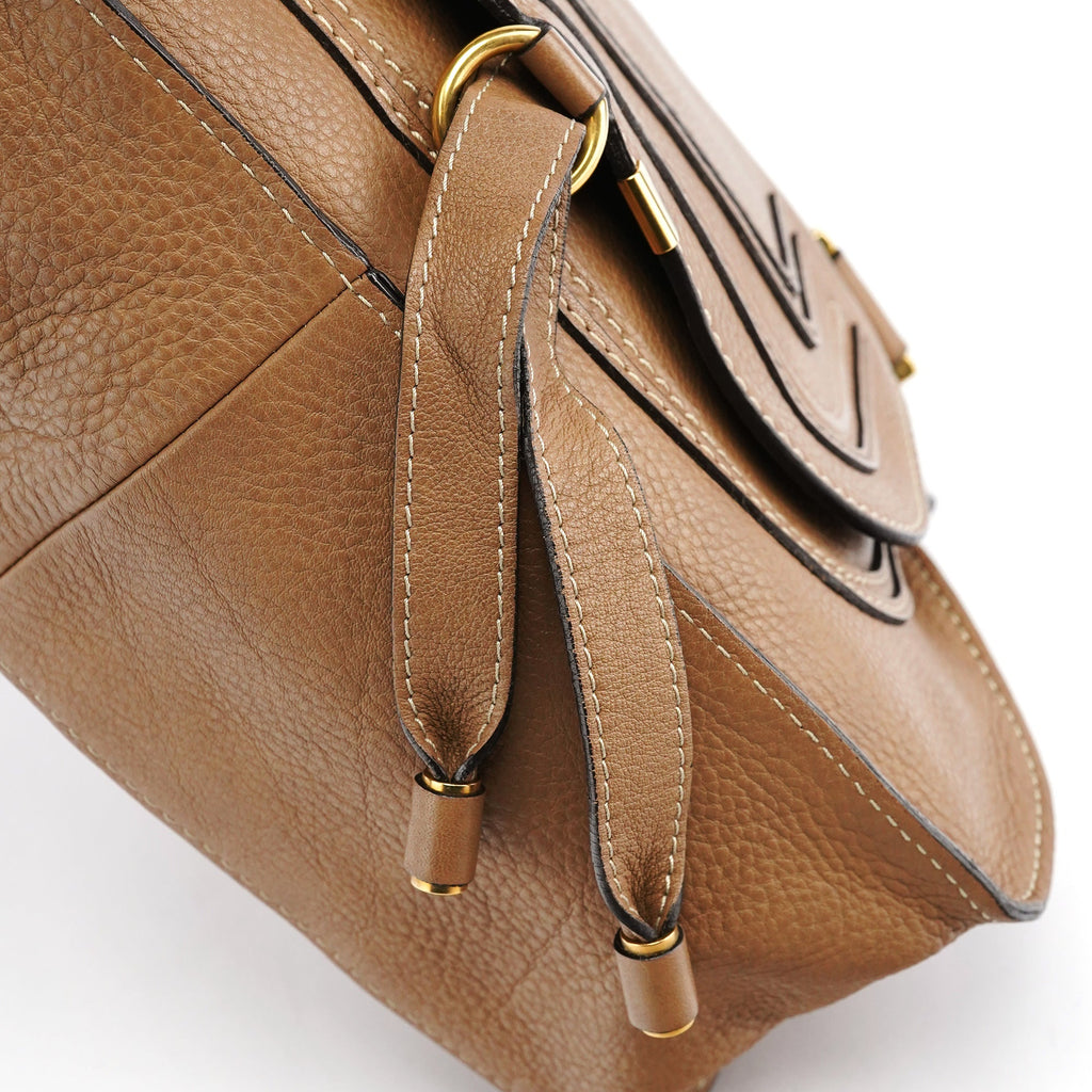 Light Brown Leather Marcie Shoulder Bag