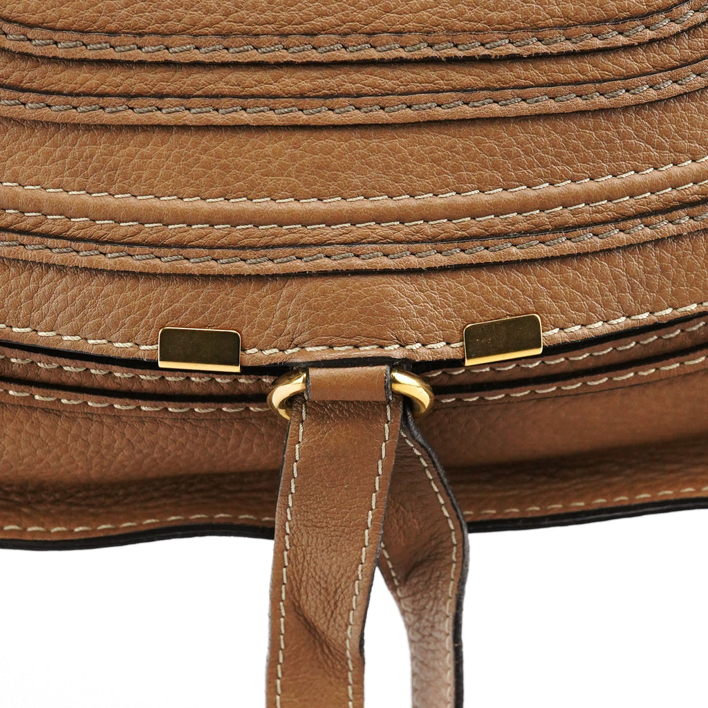 Light Brown Leather Marcie Shoulder Bag