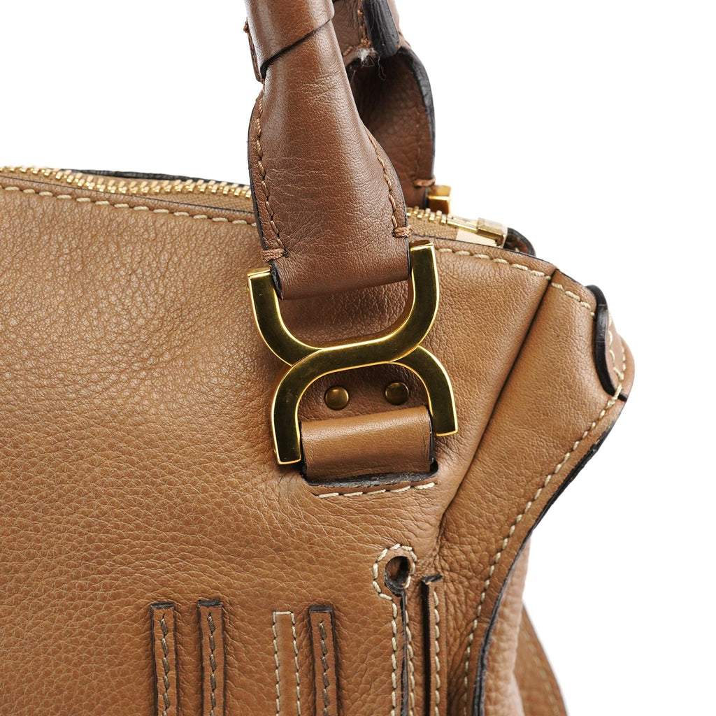Light Brown Leather Marcie Shoulder Bag