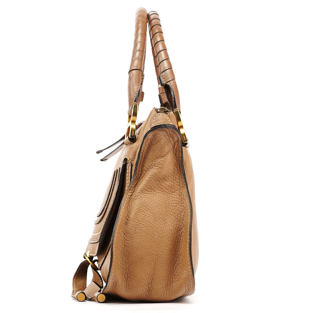 Light Brown Leather Marcie Shoulder Bag