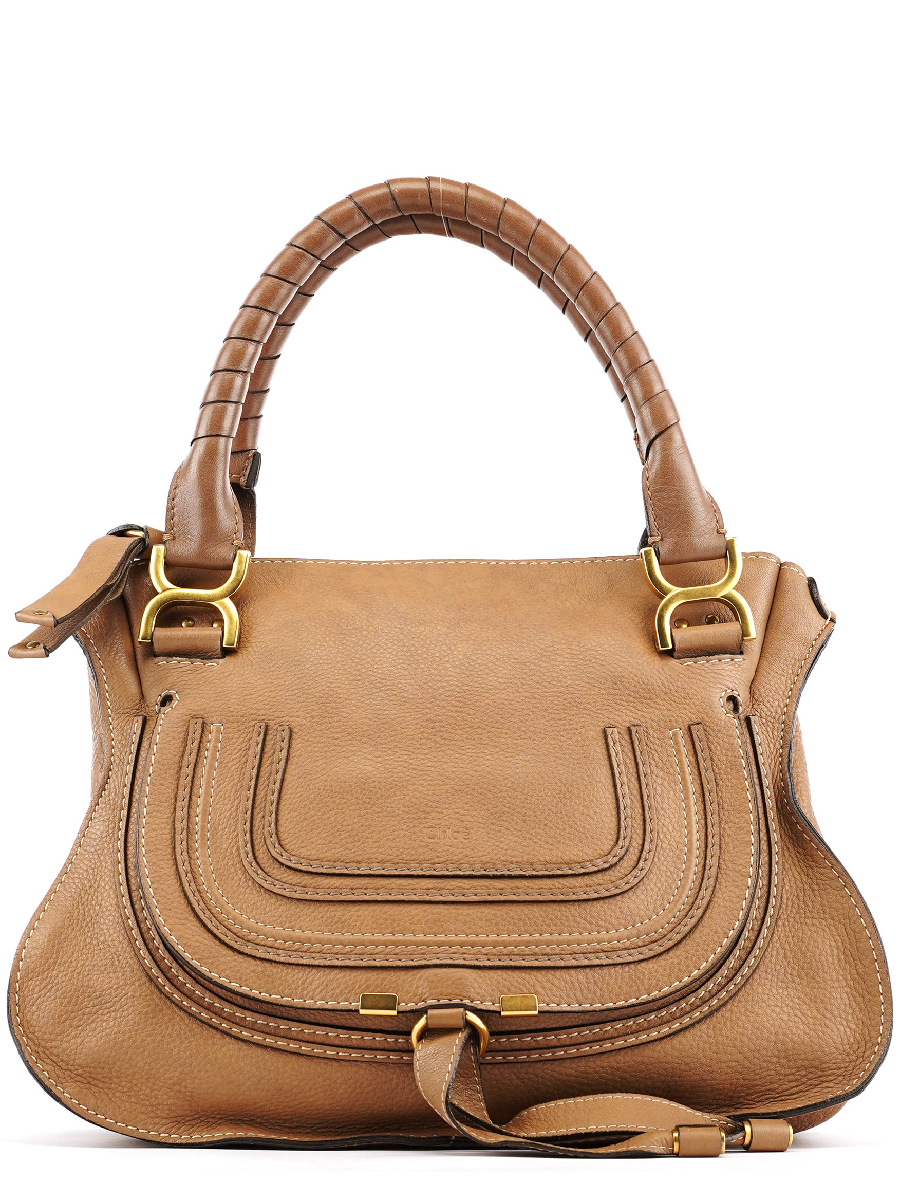 Light Brown Leather Marcie Shoulder Bag