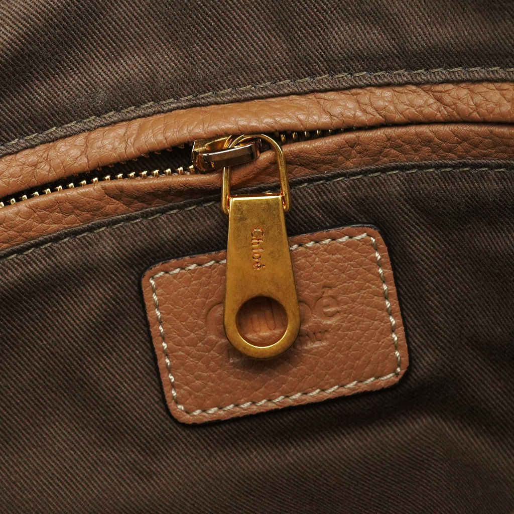 Light Brown Leather Marcie Shoulder Bag