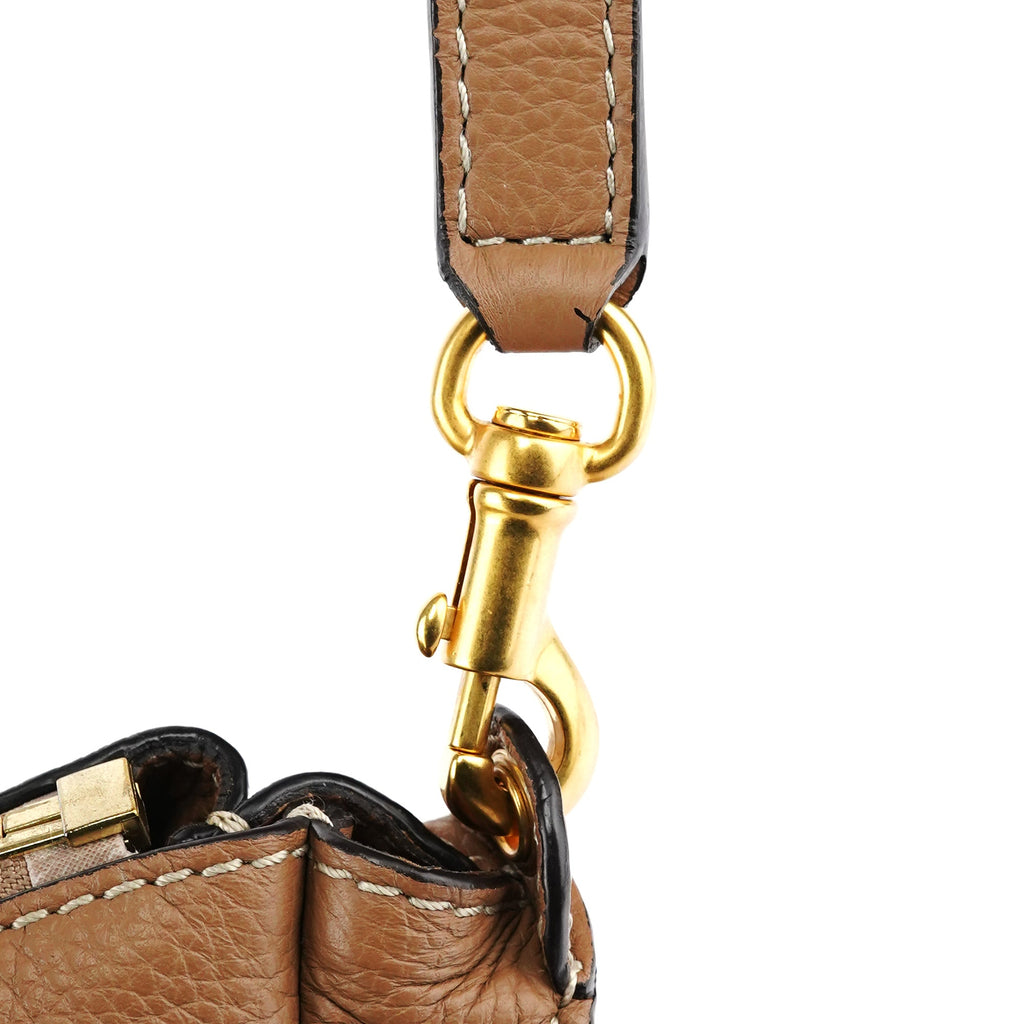Light Brown Leather Marcie Shoulder Bag
