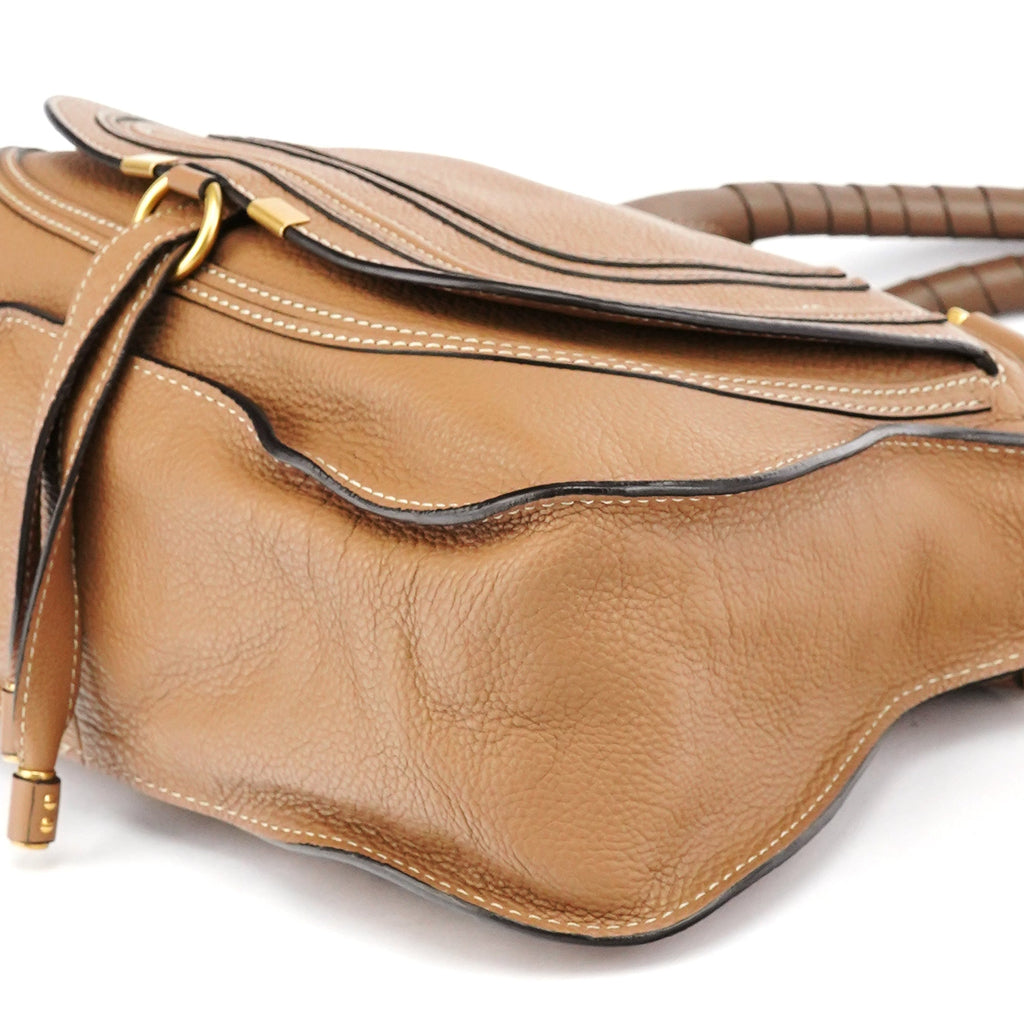 Light Brown Leather Marcie Shoulder Bag