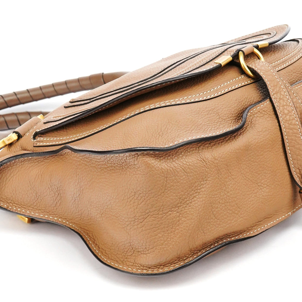 Light Brown Leather Marcie Shoulder Bag