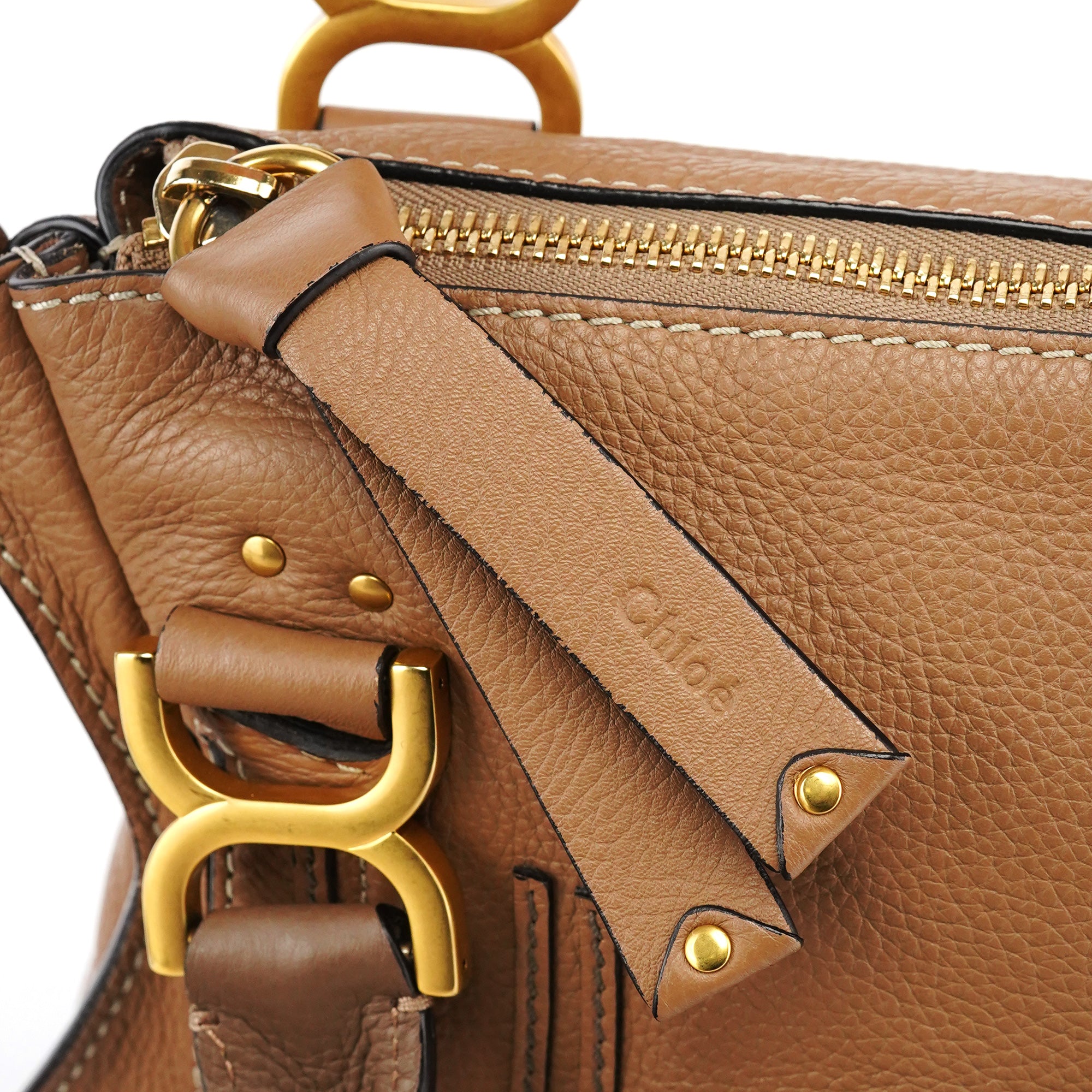 Light Brown Leather Marcie Shoulder Bag