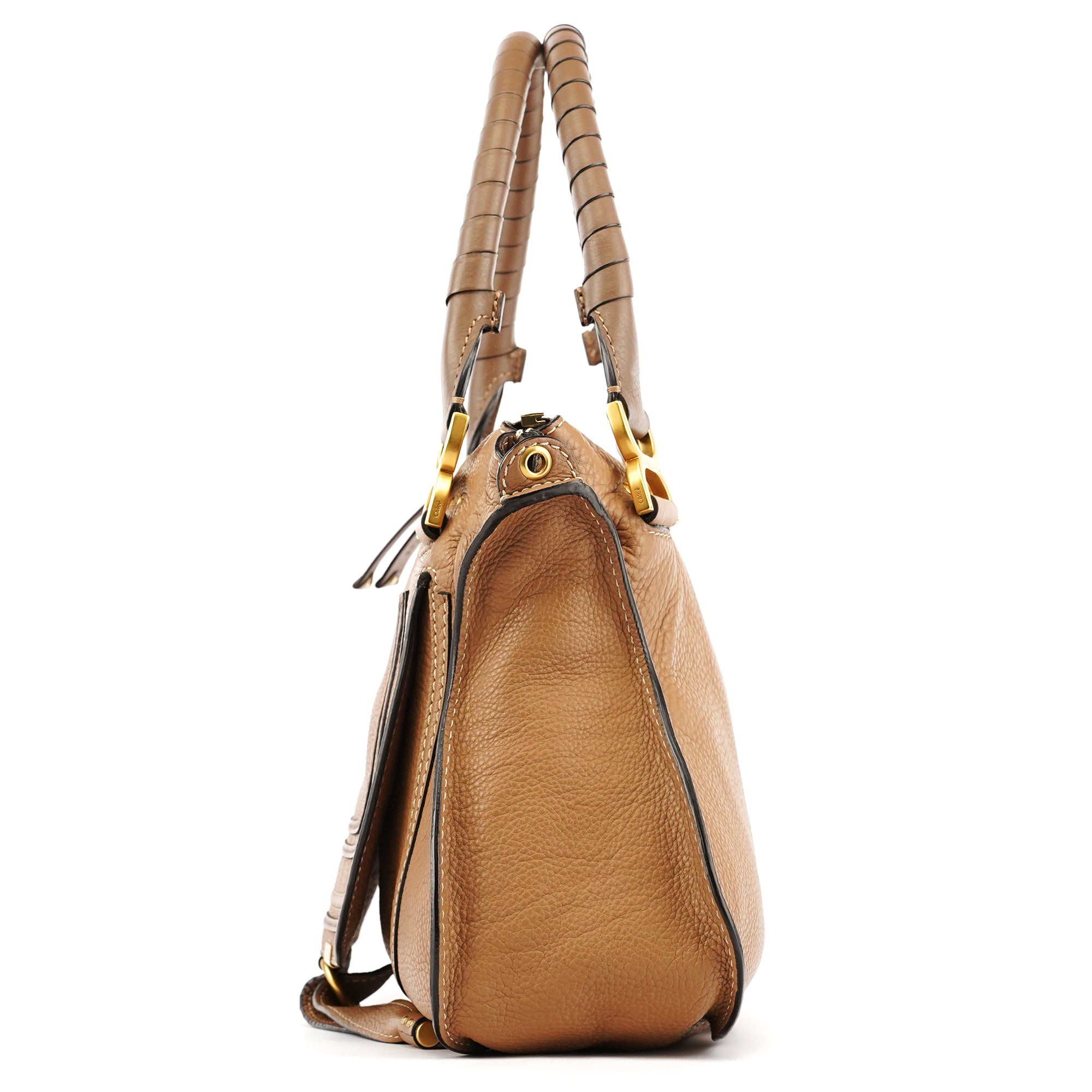 Light Brown Leather Marcie Shoulder Bag
