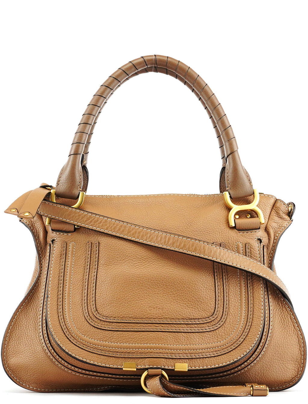 Light Brown Leather Marcie Shoulder Bag