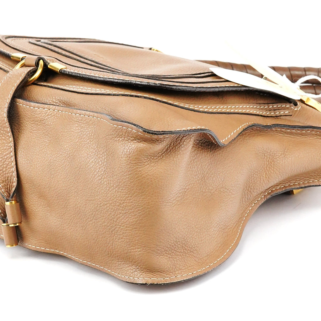 Light Brown Leather Marcie Shoulder Bag