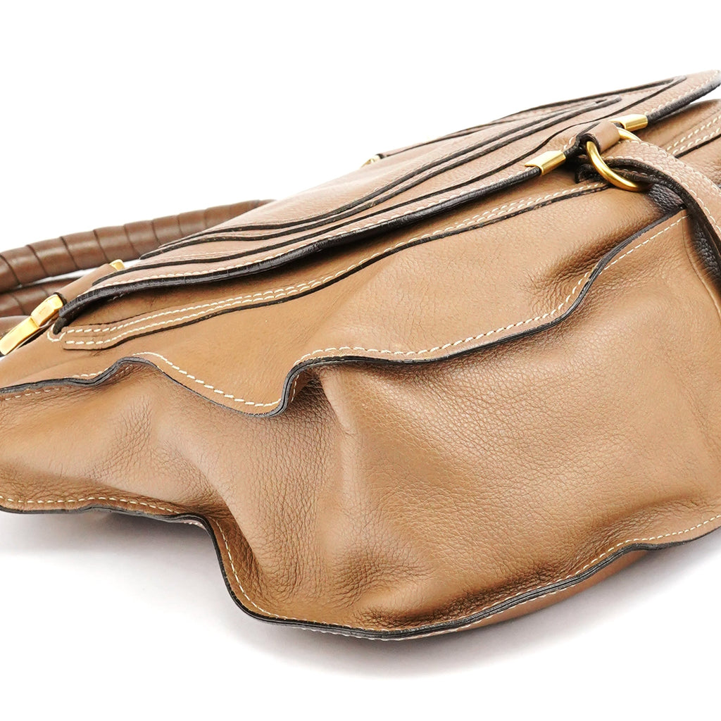 Light Brown Leather Marcie Shoulder Bag