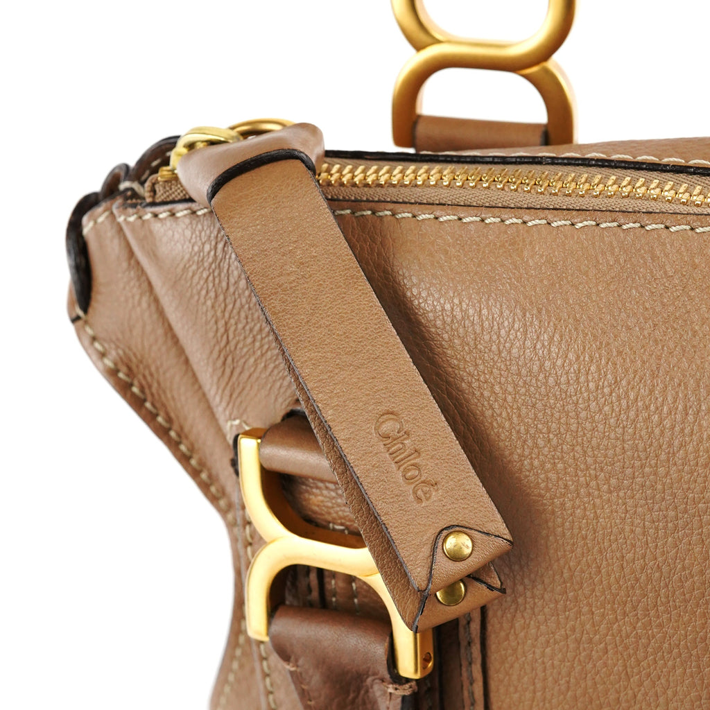 Light Brown Leather Marcie Shoulder Bag