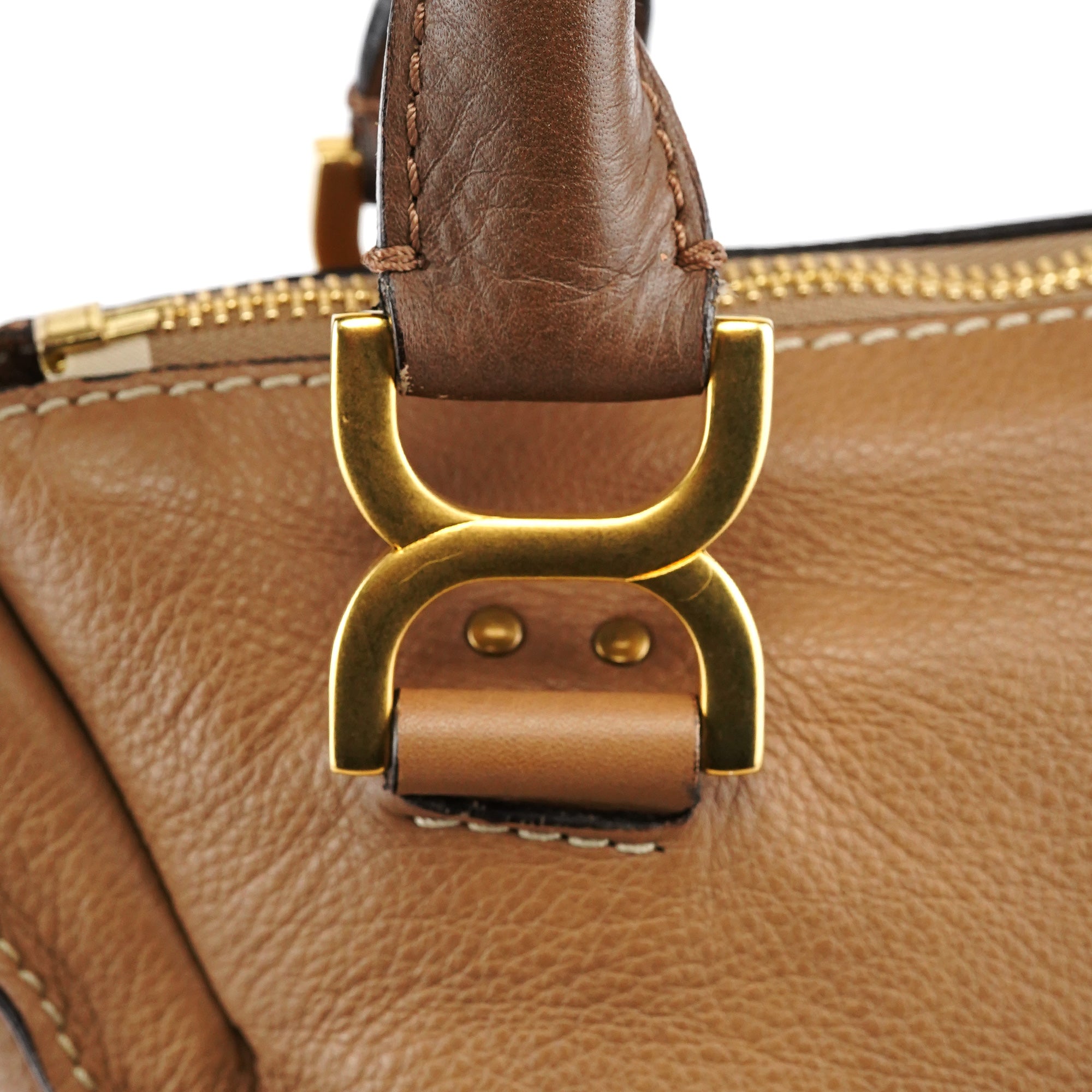 Light Brown Leather Marcie Shoulder Bag