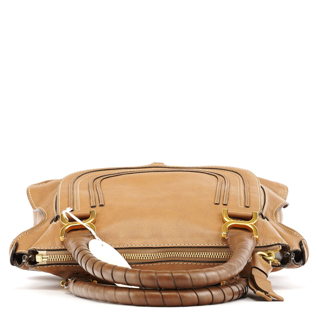 Light Brown Leather Marcie Shoulder Bag