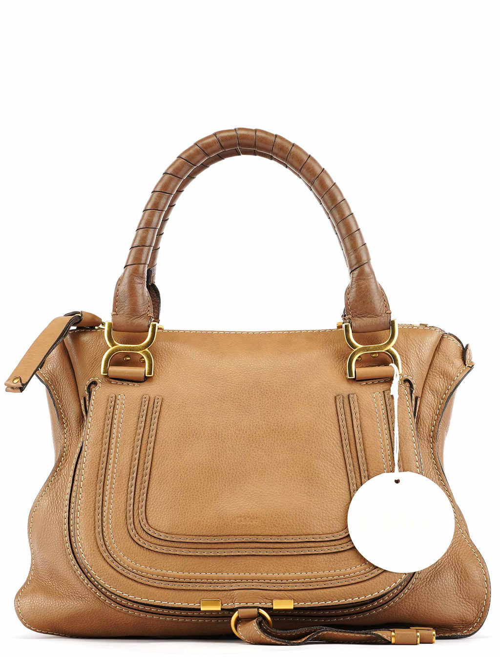 Light Brown Leather Marcie Shoulder Bag