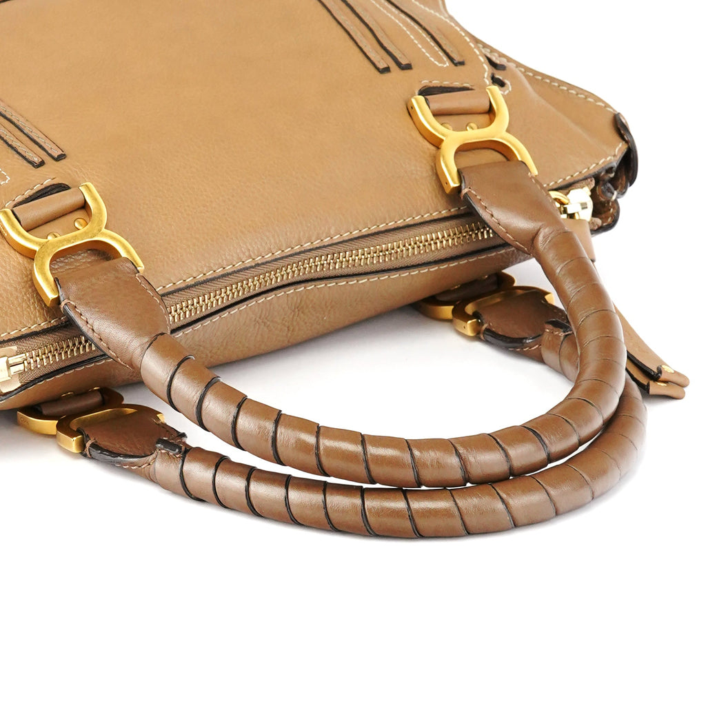 Light Brown Leather Marcie Shoulder Bag