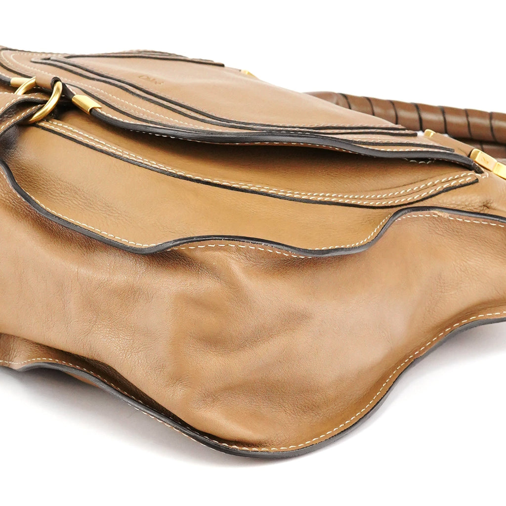 Light Brown Leather Marcie Shoulder Bag