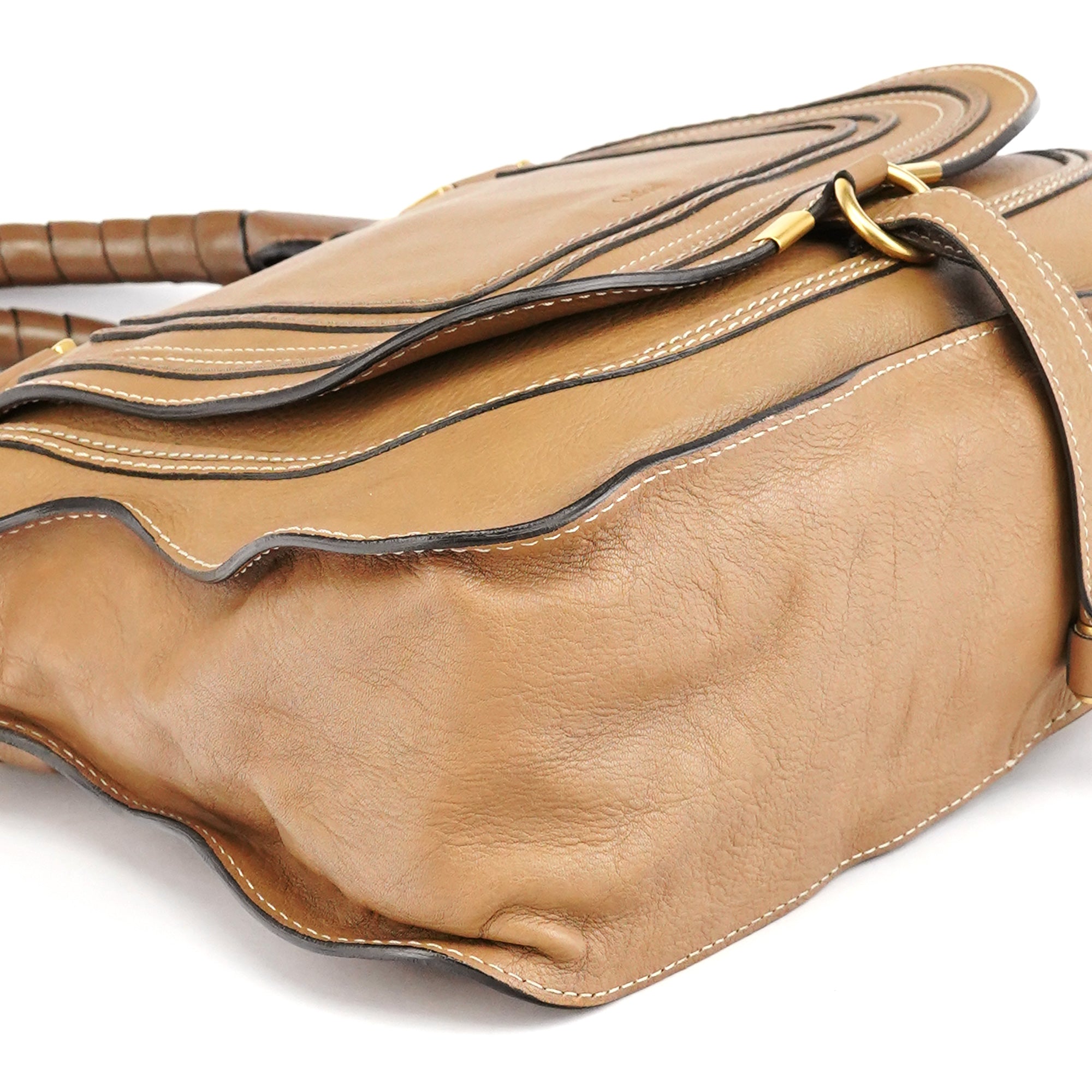 Light Brown Leather Marcie Shoulder Bag